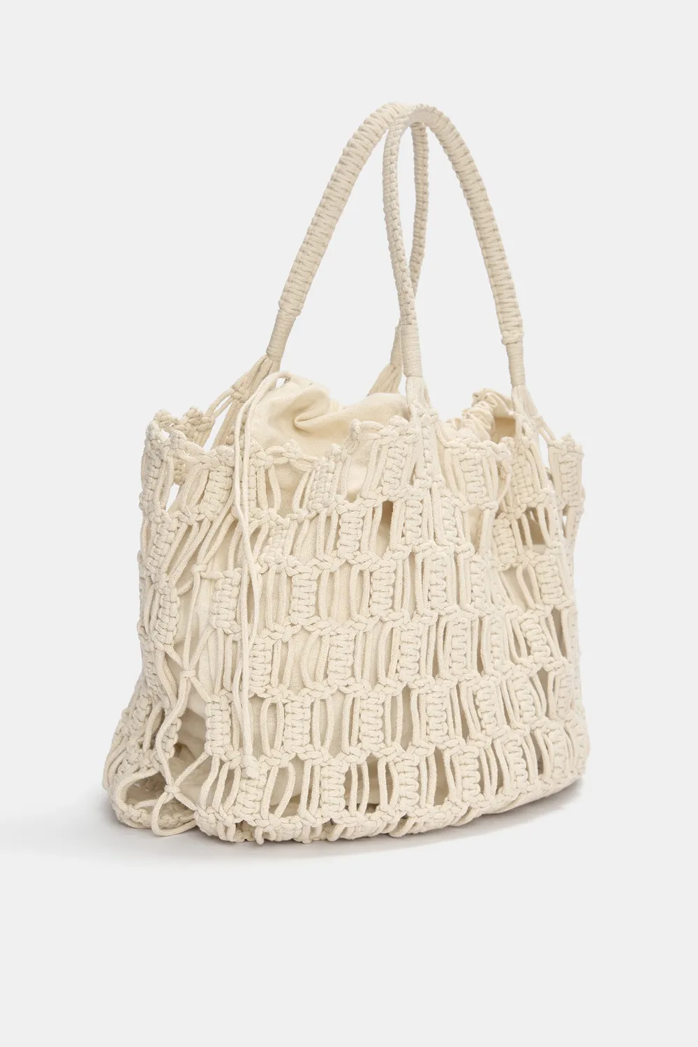 Bolso shopper macramé