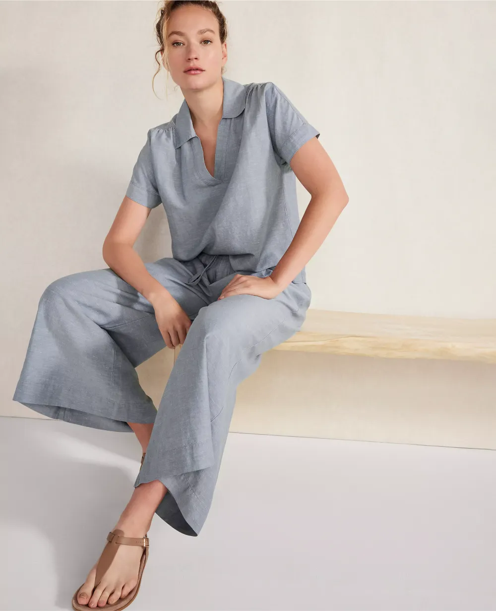 Haven Well Within Linen Blend Collared Shirt