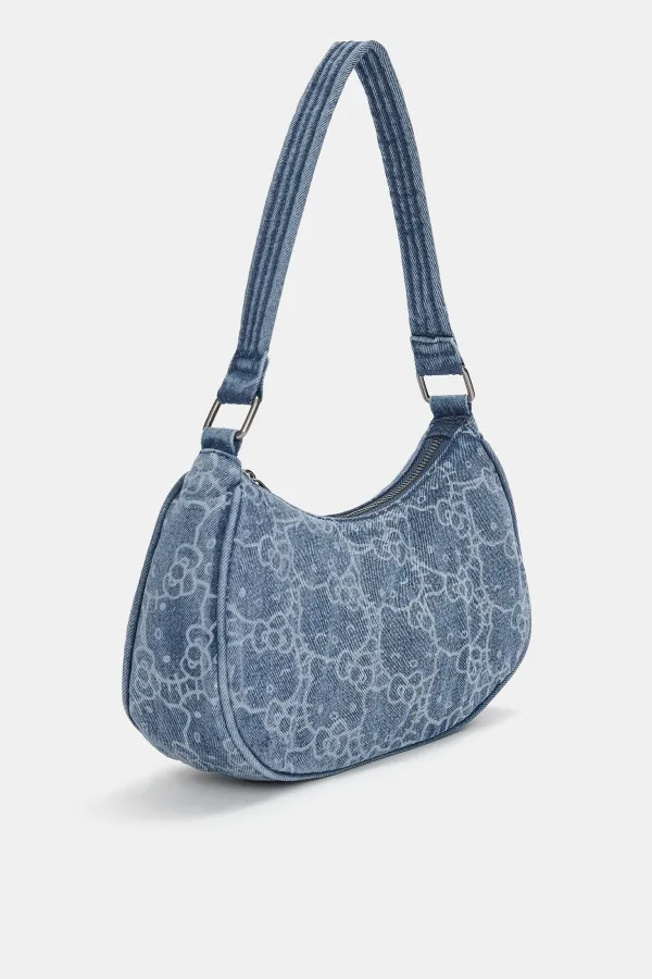 Bolso de hombro denim Hello Kitty