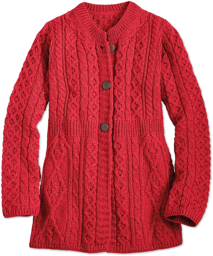 Women's Irish Wool A-Line Cardigan