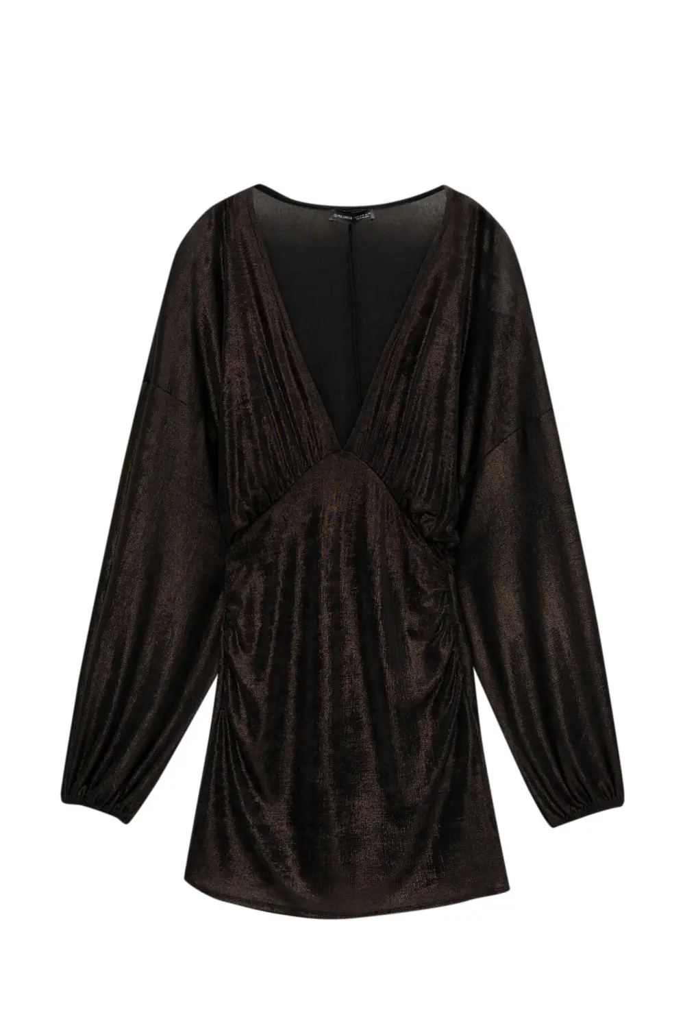 Vestido corto tejido metalizado