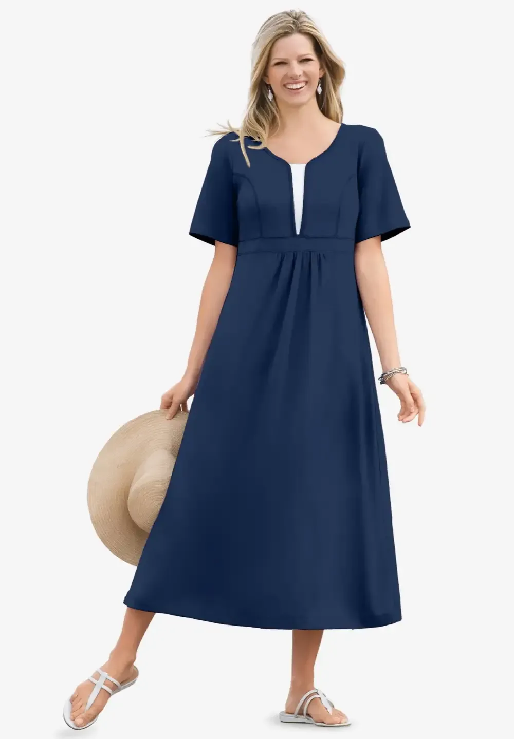 Layered Knit Empire Dress