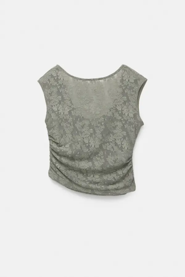 Rustic floral top