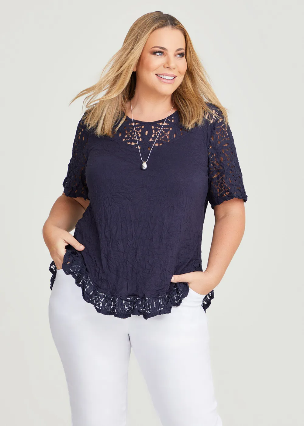 Lace & Bamboo Crush Top