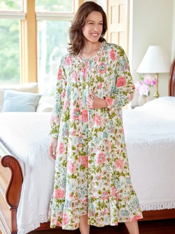 Ella Simone English Rose Cotton Robe