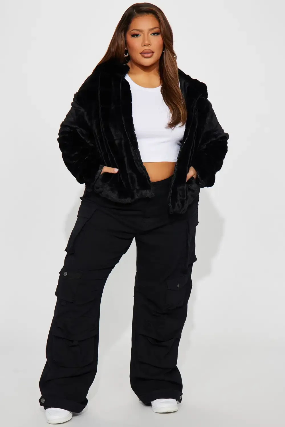 Capture This Faux Fur Jacket - Black
