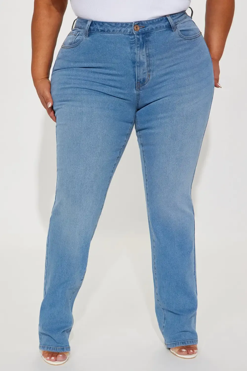 You Got It Low Rise Stretch Slim Straight Leg Jean - Medium Wash