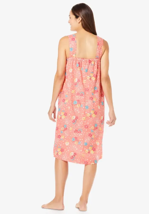 Print Sleeveless Square Neck Lounger