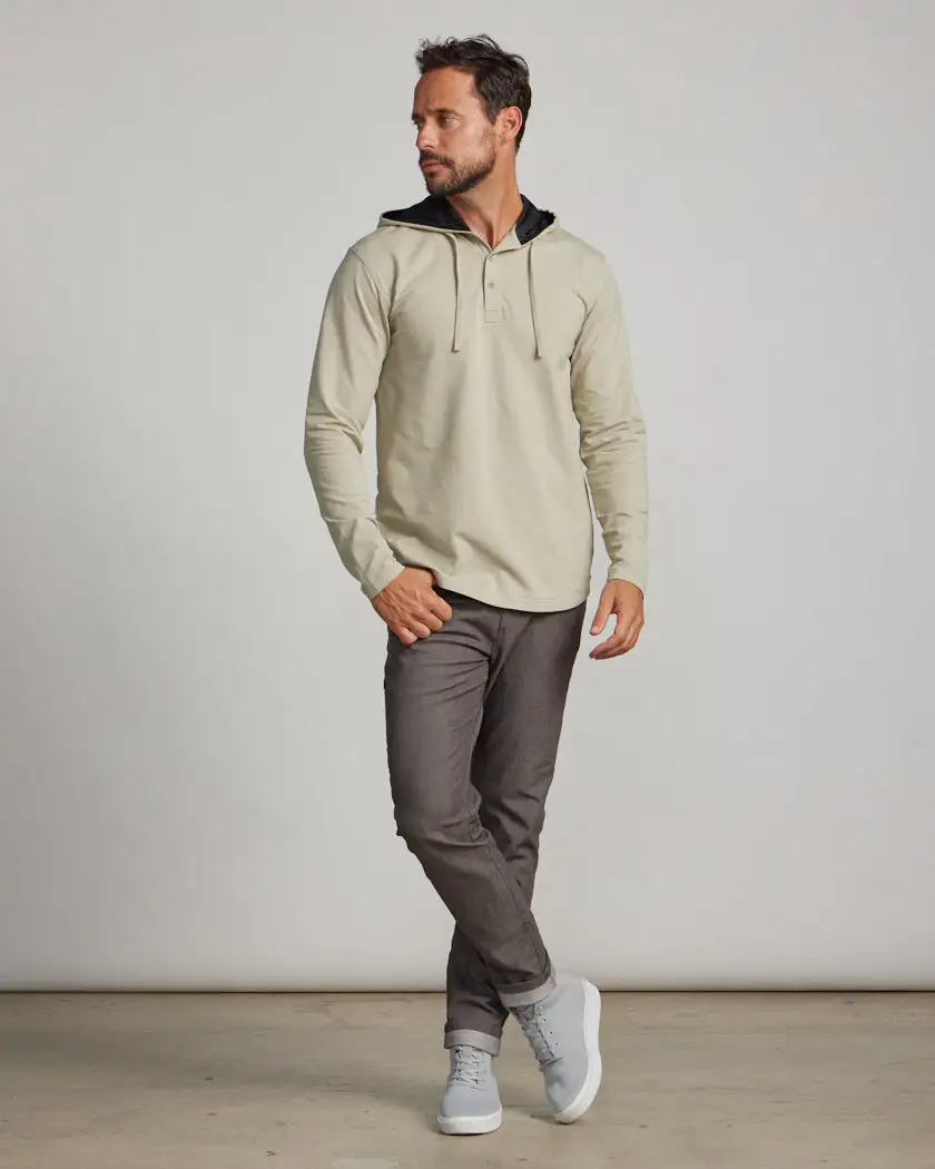 Drop-Cut: Lux Hooded Henley