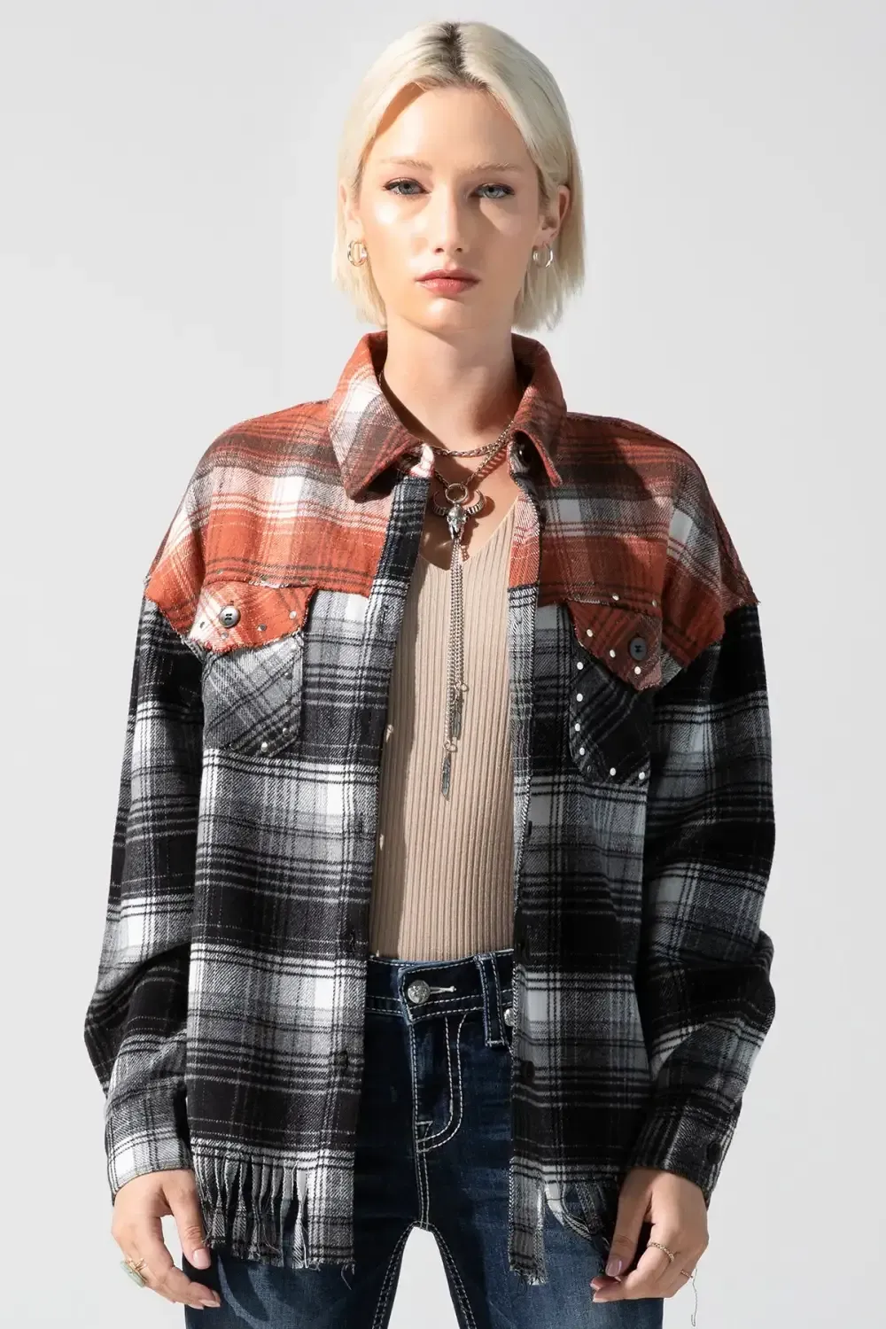 Fringe Button Down