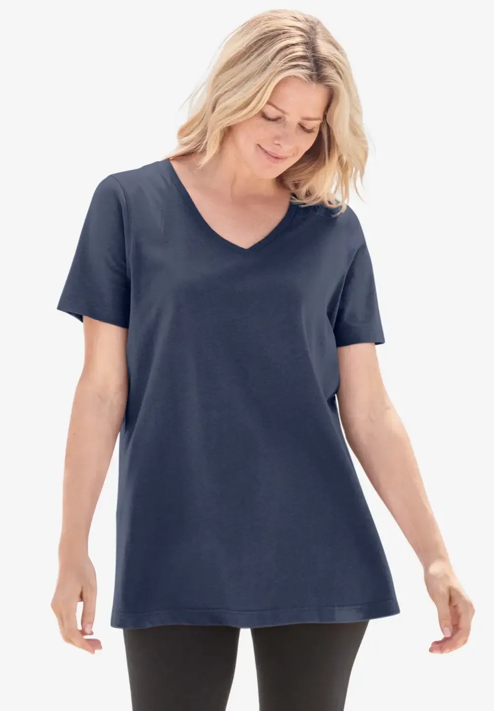 Perfect Short-Sleeve V-Neck Tee