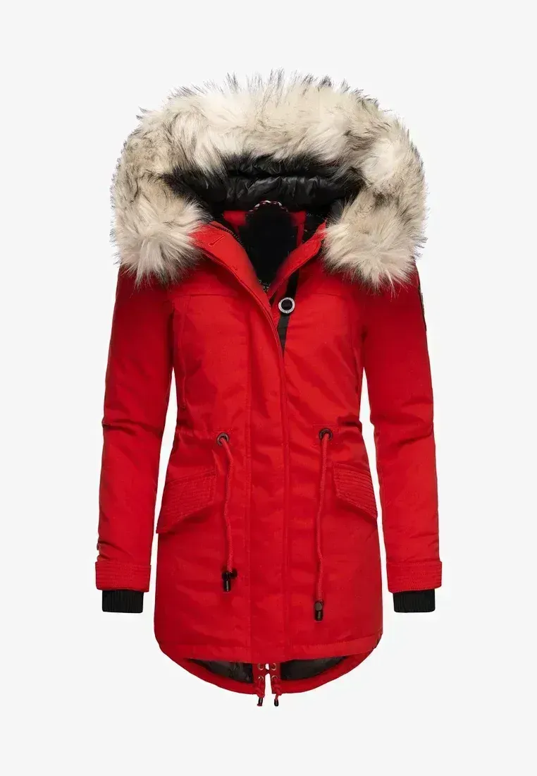 Warm winter ladies parka coat