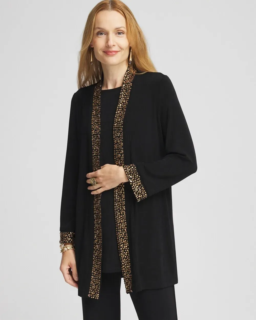TravelersTM Rhinestone Embellished Cardigan