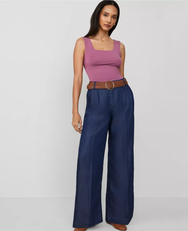 The Wide-Leg Pant in Refined Denim