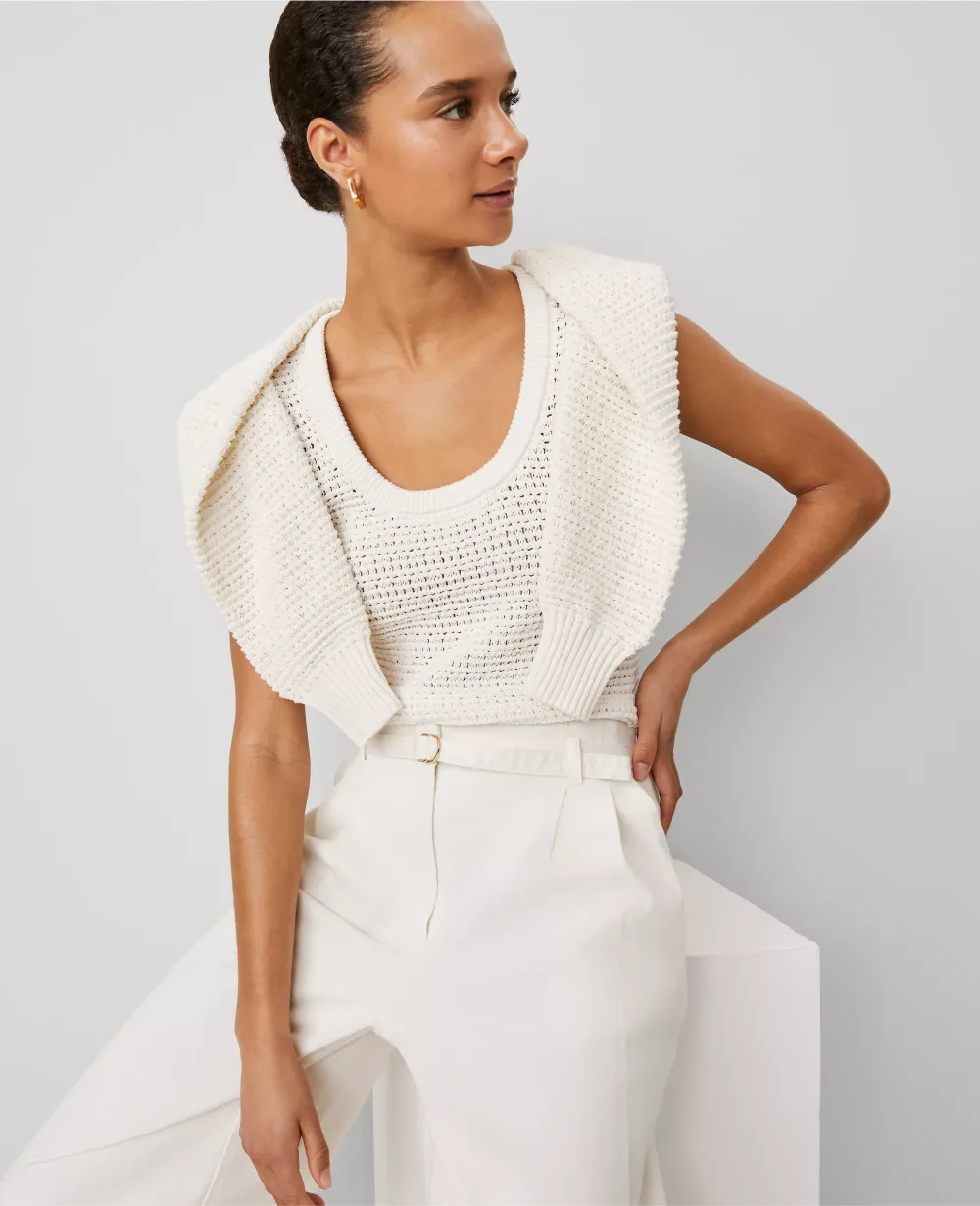 Weekend Collection Open-Stitch Sweater Shell