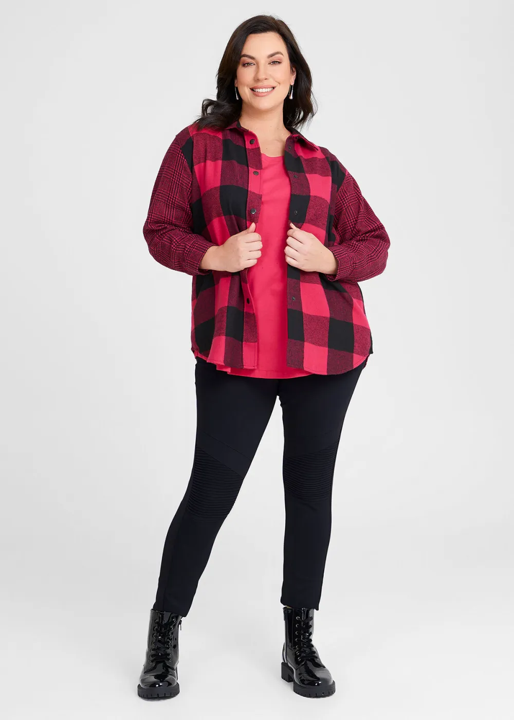 Multi Check Shacket