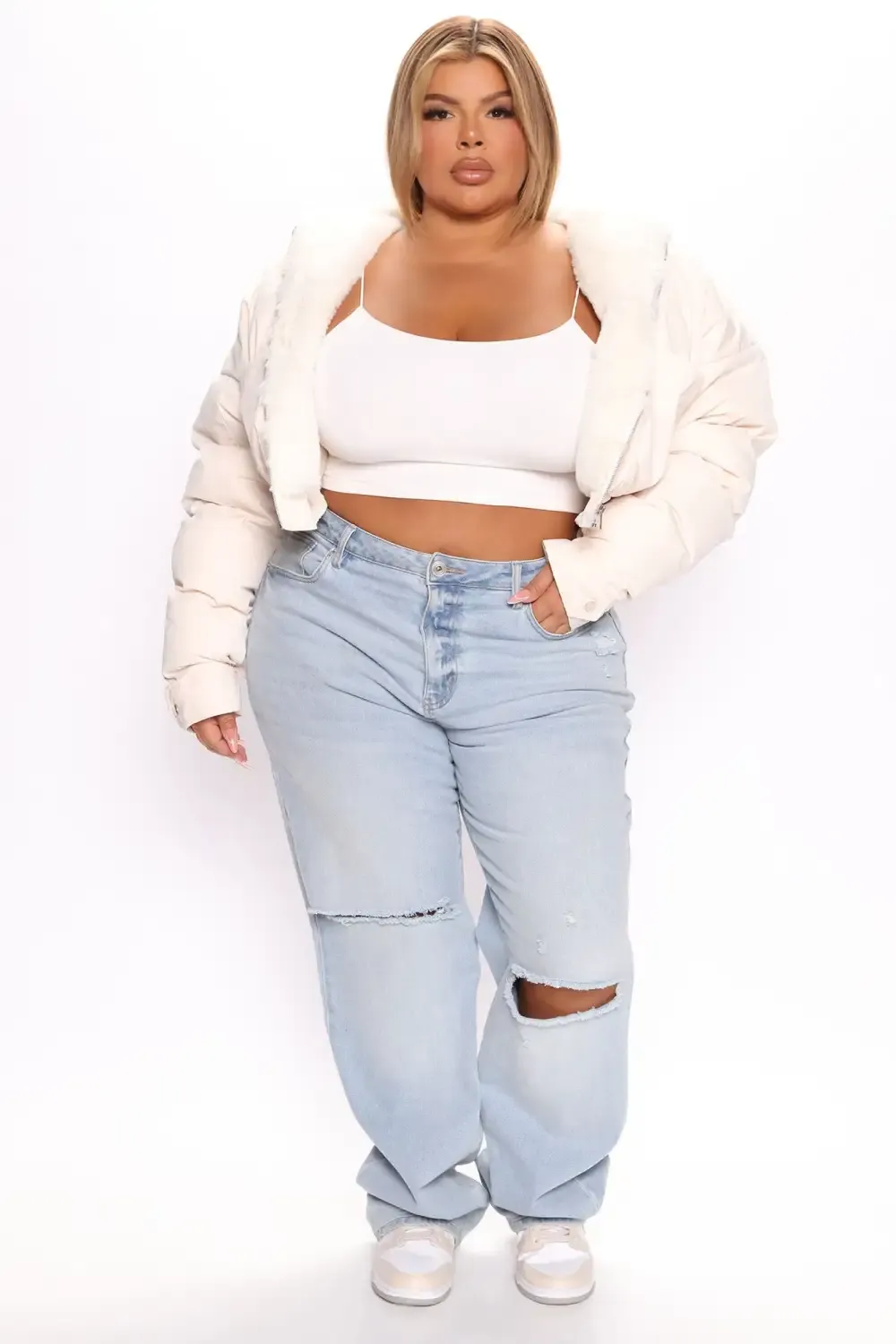 Don't Keep Your Cool Puffer Jacket - Cream