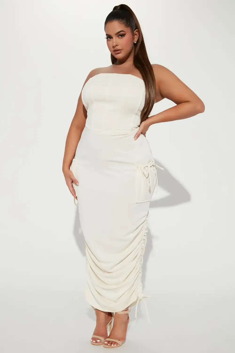 Good Reputation Cargo Midi Dress - Cream