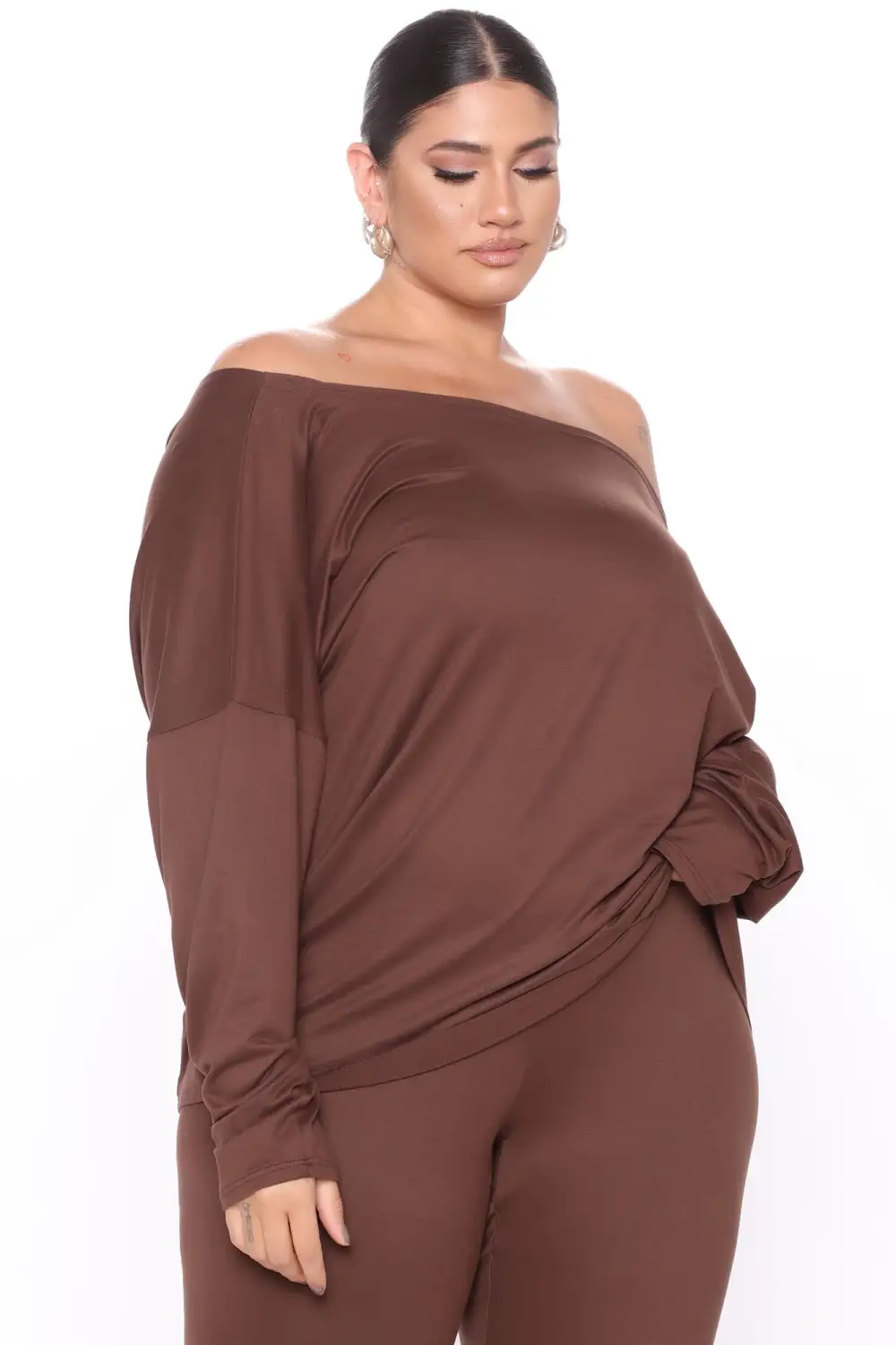 Don't Get This Twisted Pant Set - Brown