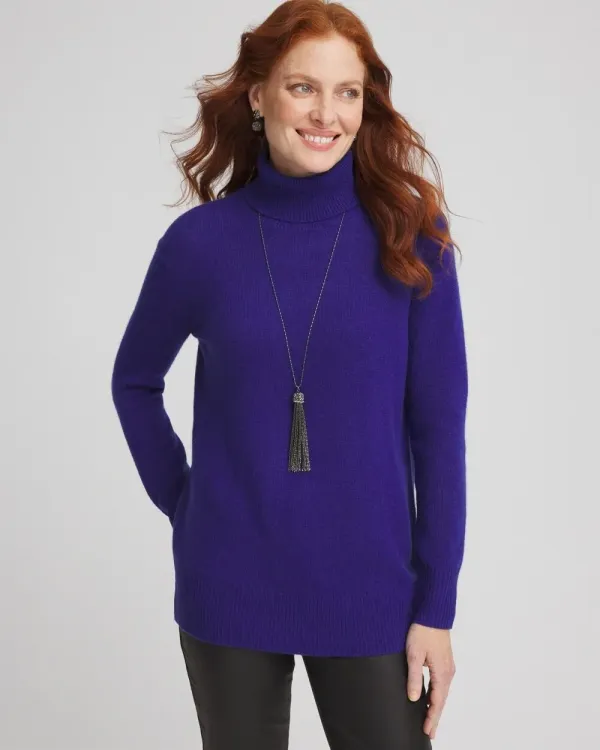 Cashmere Turtleneck Sweater Tunic
