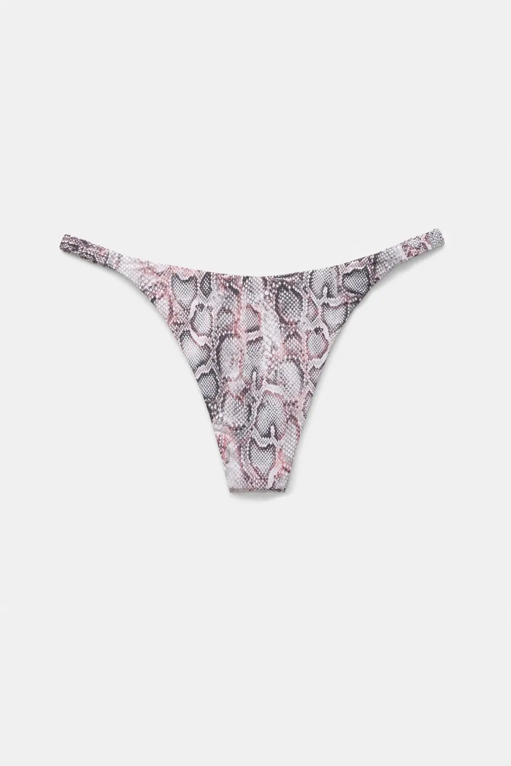 Snakeskin print bikini bottoms