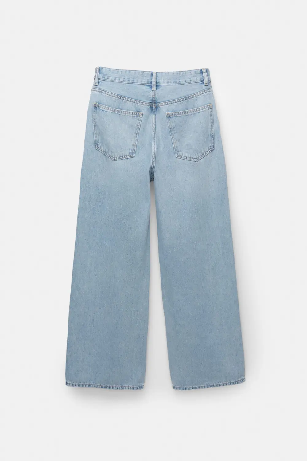Jeans wide leg pinzas