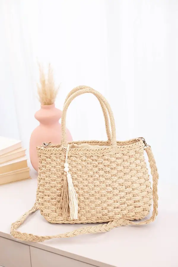 Purse Pleasures Bag, Beige