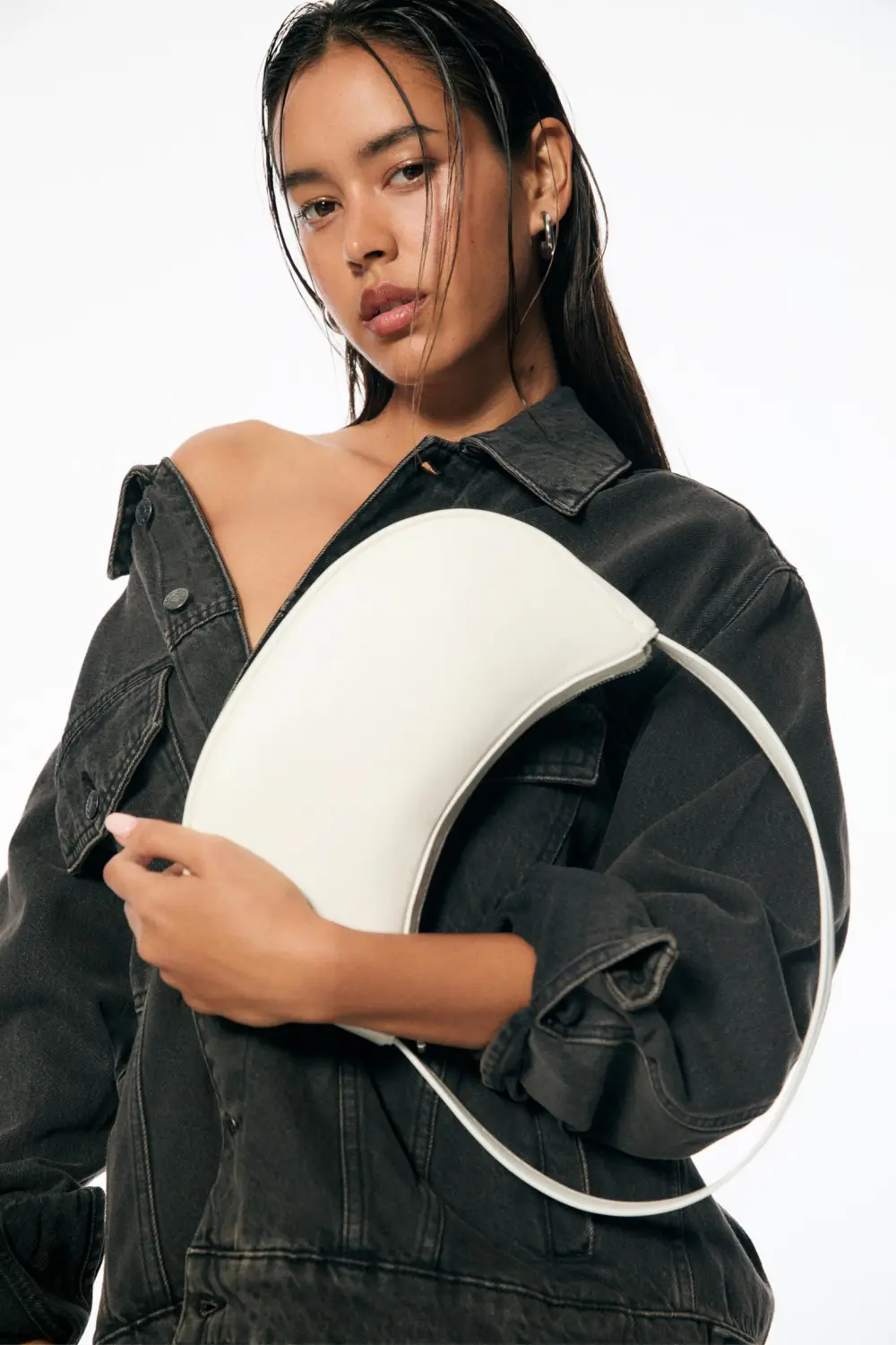 Bolso de hombro media luna