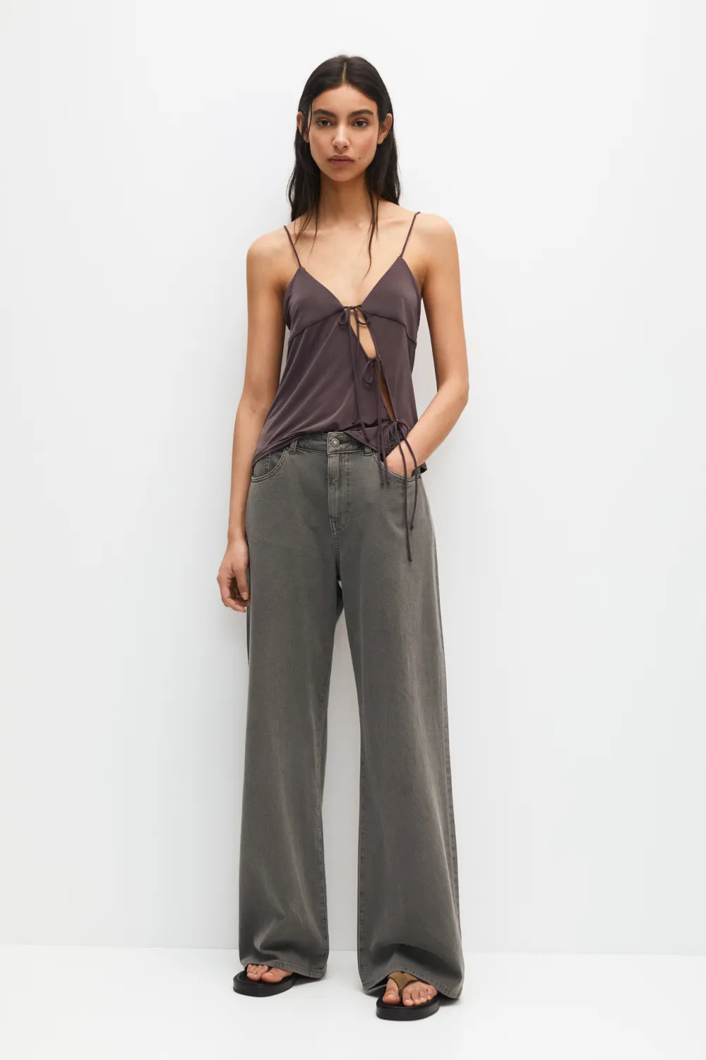Pantalón fluido wide leg