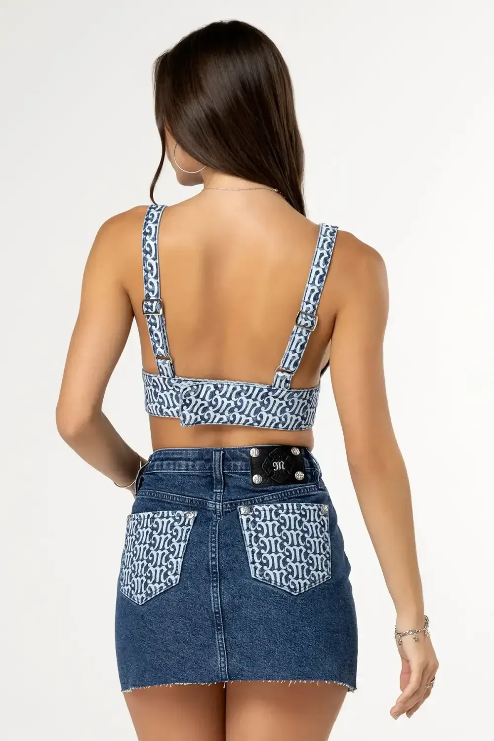 Missing in Denim Bralette Top