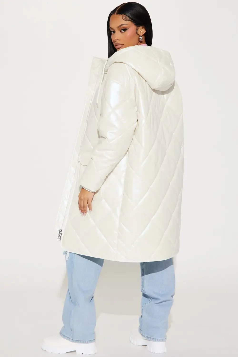 Shine Bright Puffer Jacket - Cream
