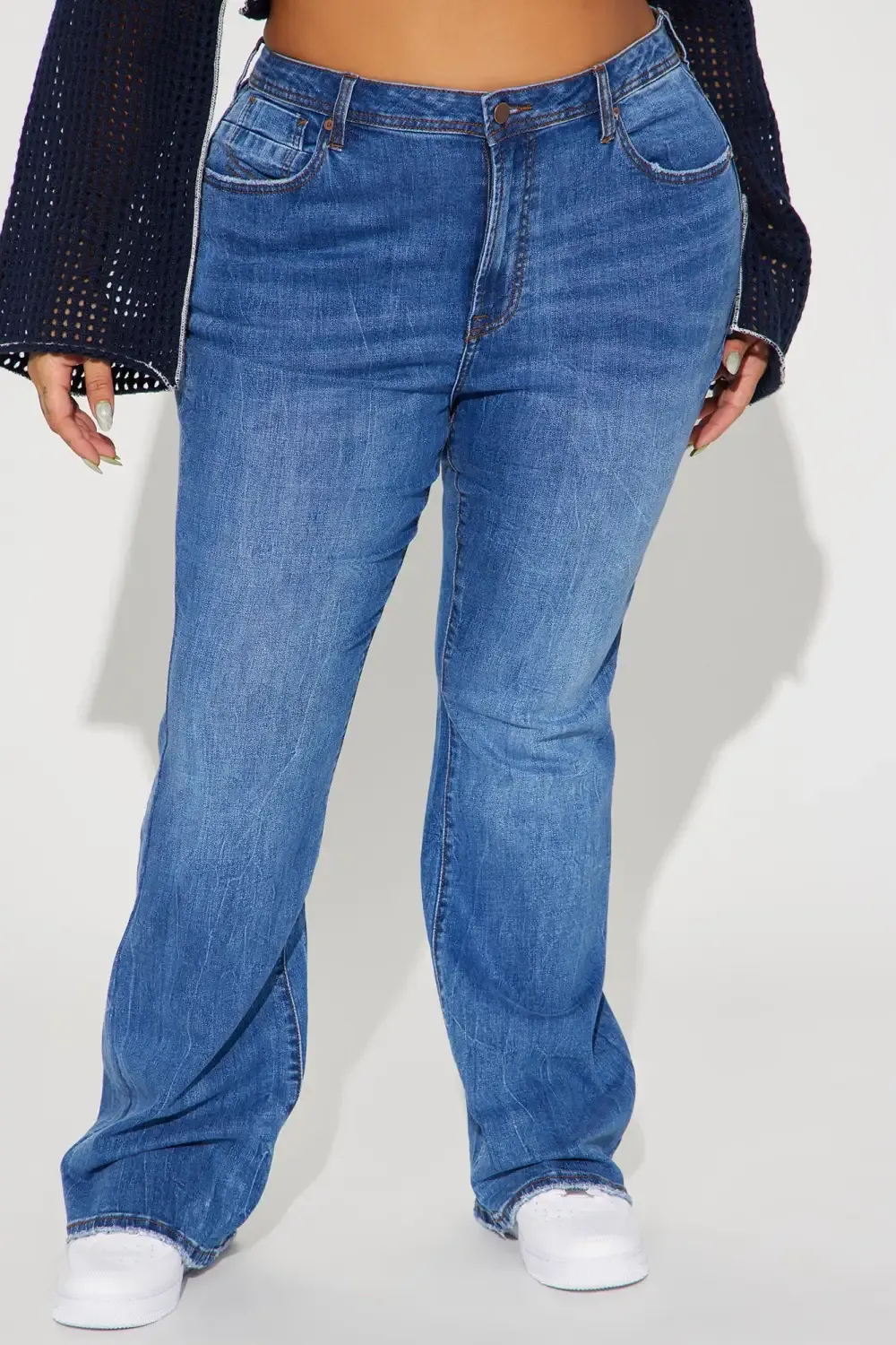 Selene Stretch Straight Leg Jeans - Medium Wash