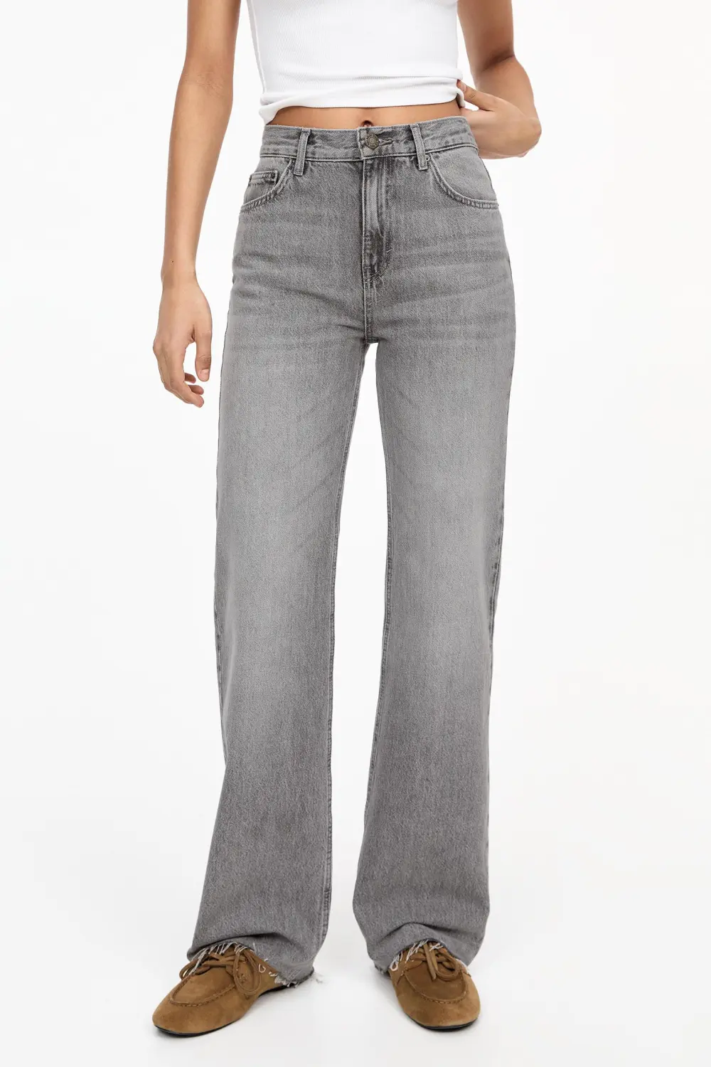 Jeans rectos tiro alto