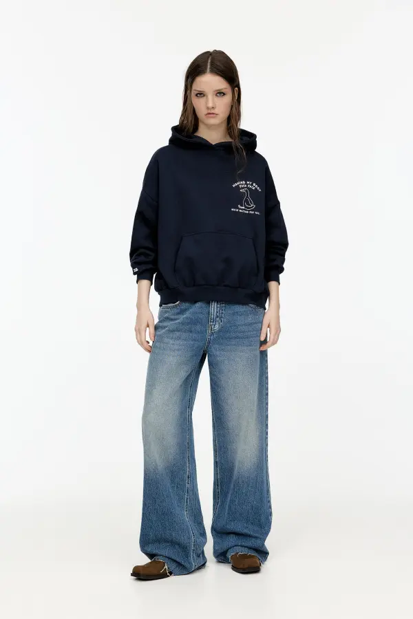 Sudadera capucha gráfico pato