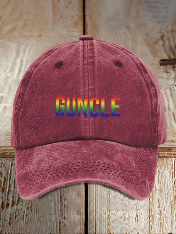 Gay Day Guncle Printed Baseball Cap
