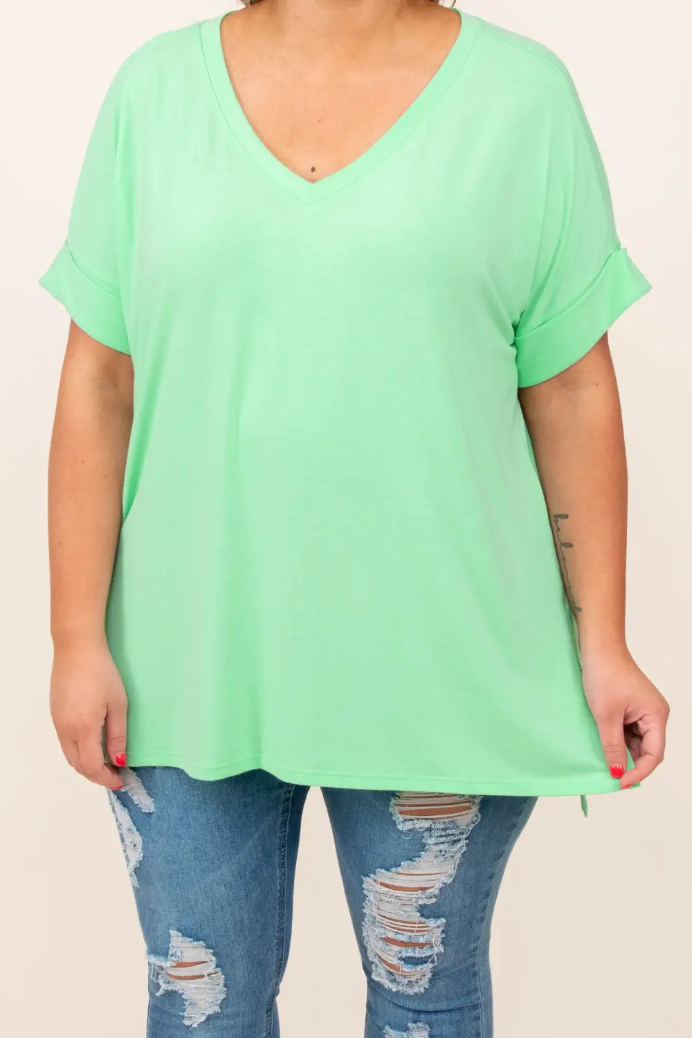 Comfy Travels Top, Green Mint