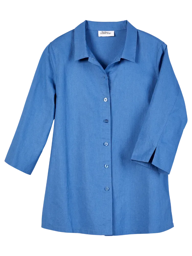 Women's Casual Linen and Cotton Boyfriend Shirt