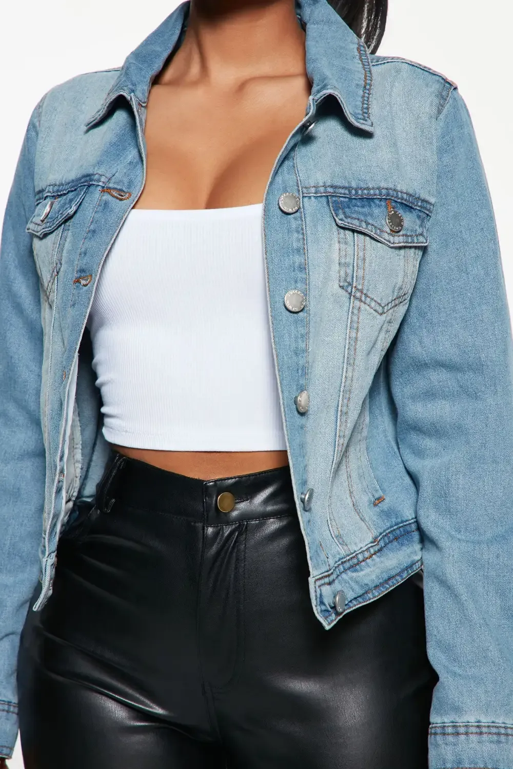 Let's Take The Back Road Denim Jacket - Medium Blue Wash