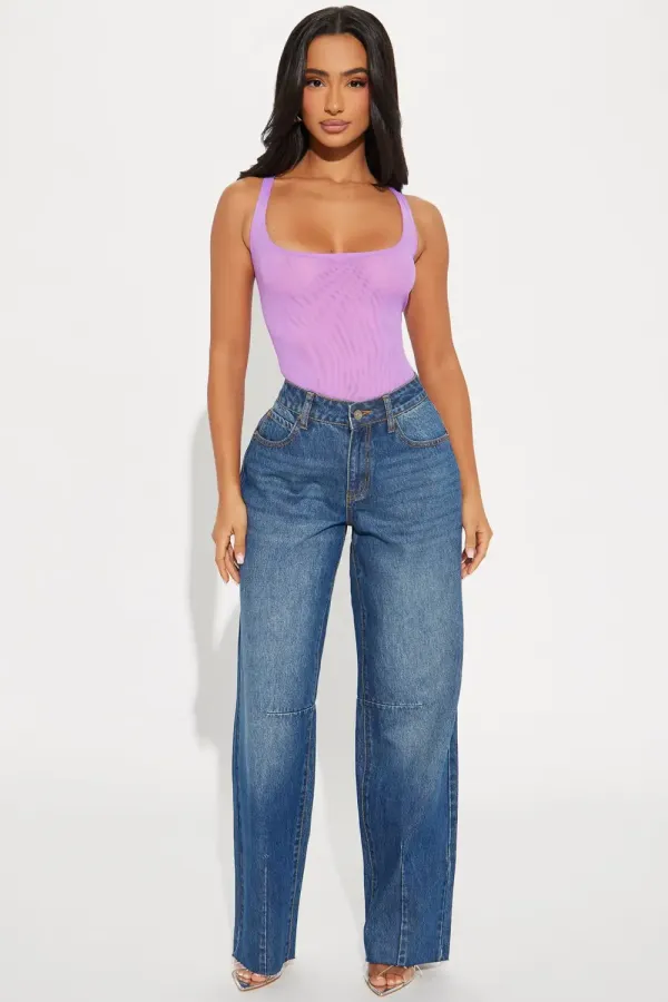 Miriam Mesh Bodysuit - Purple