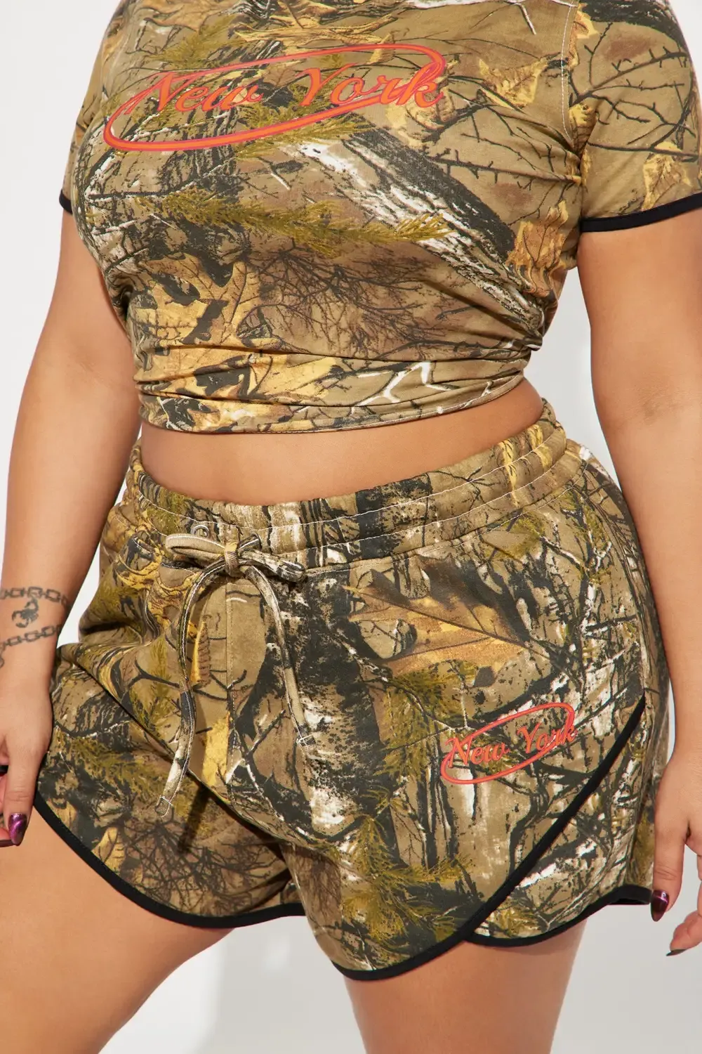 Unseen In NYC Short Set - Olive/combo