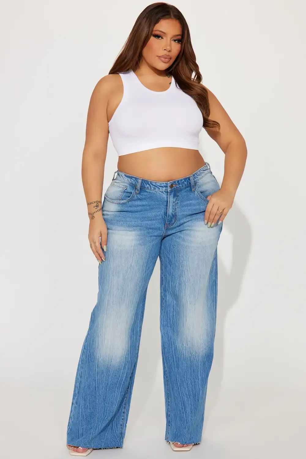 Lafayette Mid Rise Loose Jeans - Medium Wash