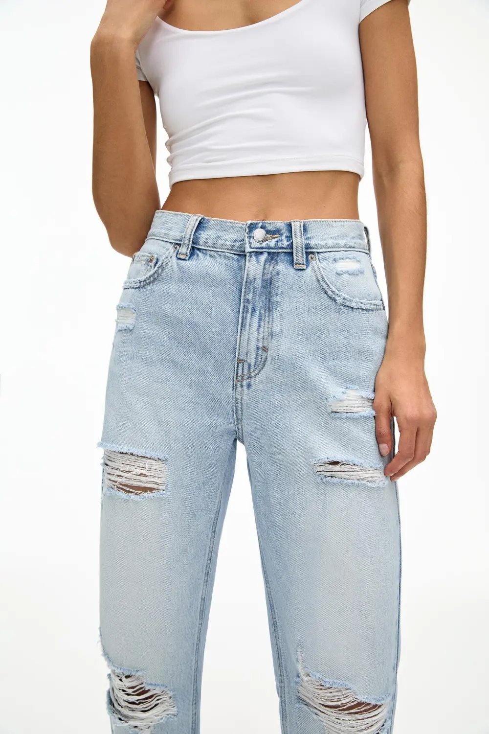 Jeans mom rotos