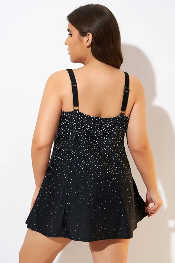Blue Ocean Square Neckline Women Stylish Swimdress