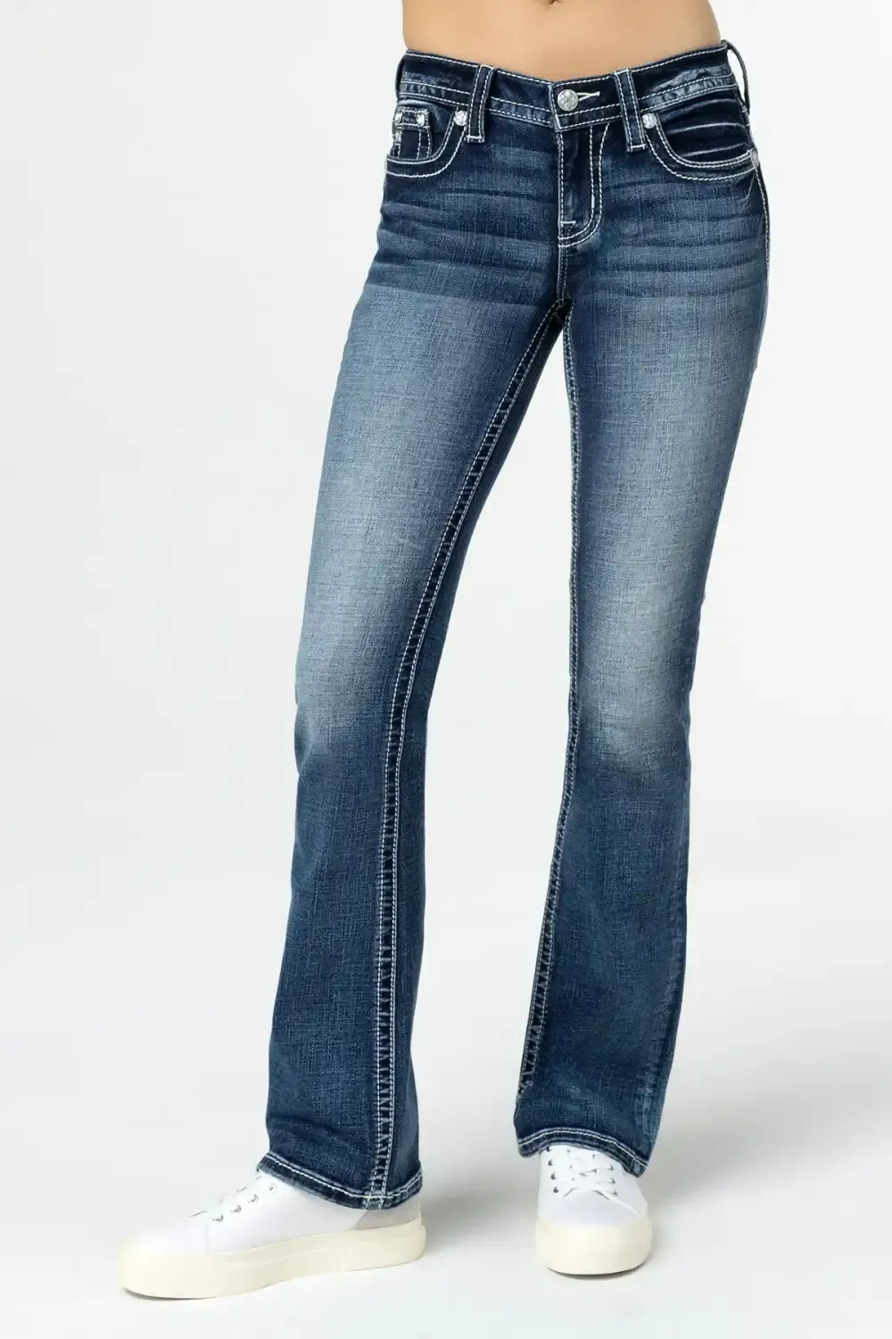 Classic Logo Blowout Bootcut Jeans