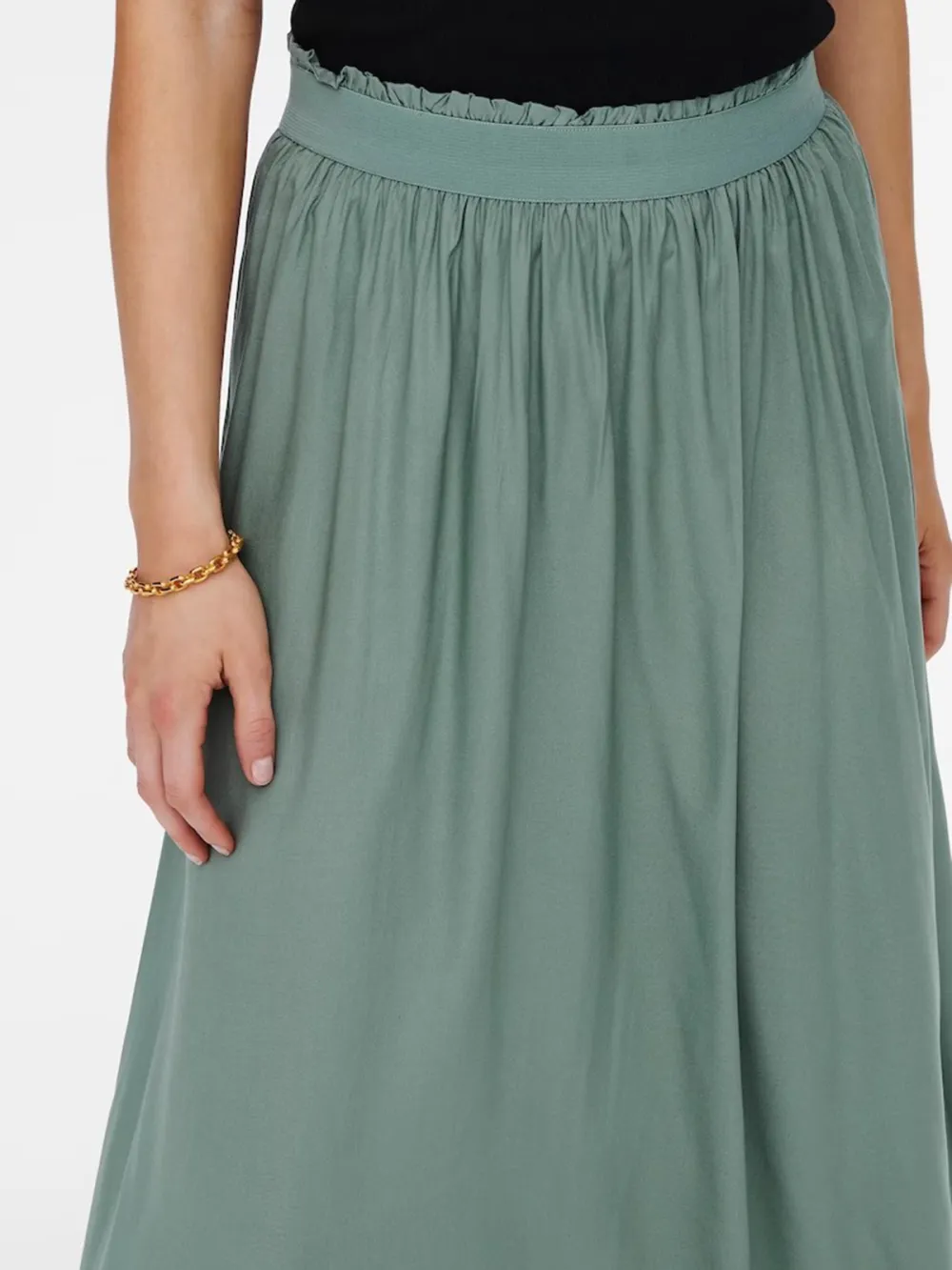 Plain Colored Casual Style A-line Skirt