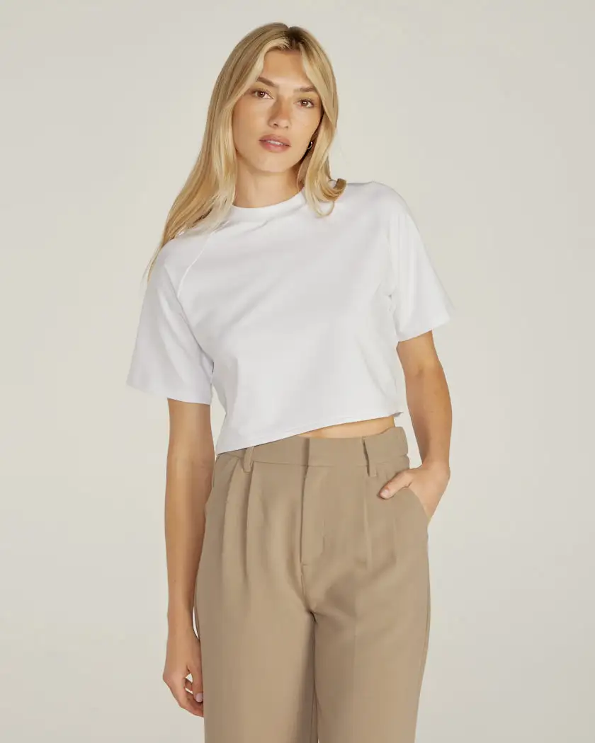 Lux Relaxed Mockneck Raglan Tee