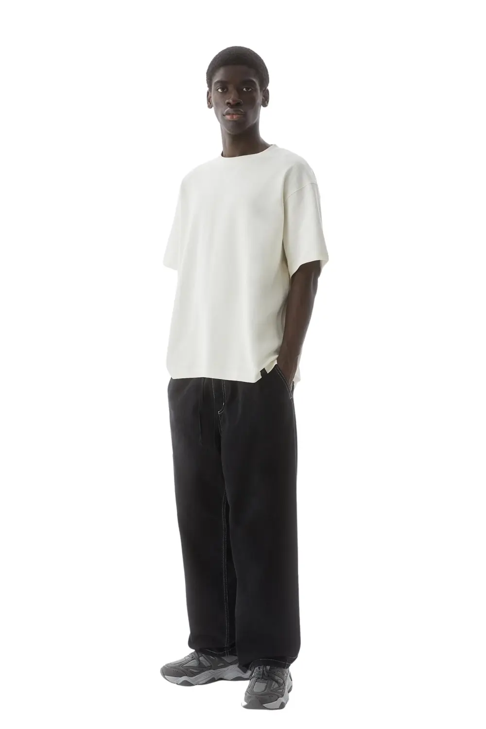 Basic short sleeve textured T-shirt