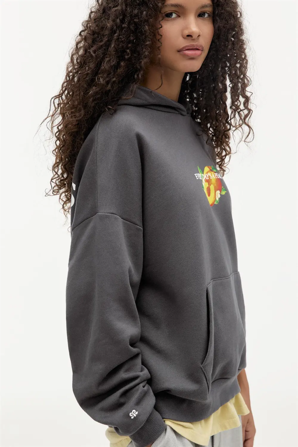 Sudadera capucha melocotón