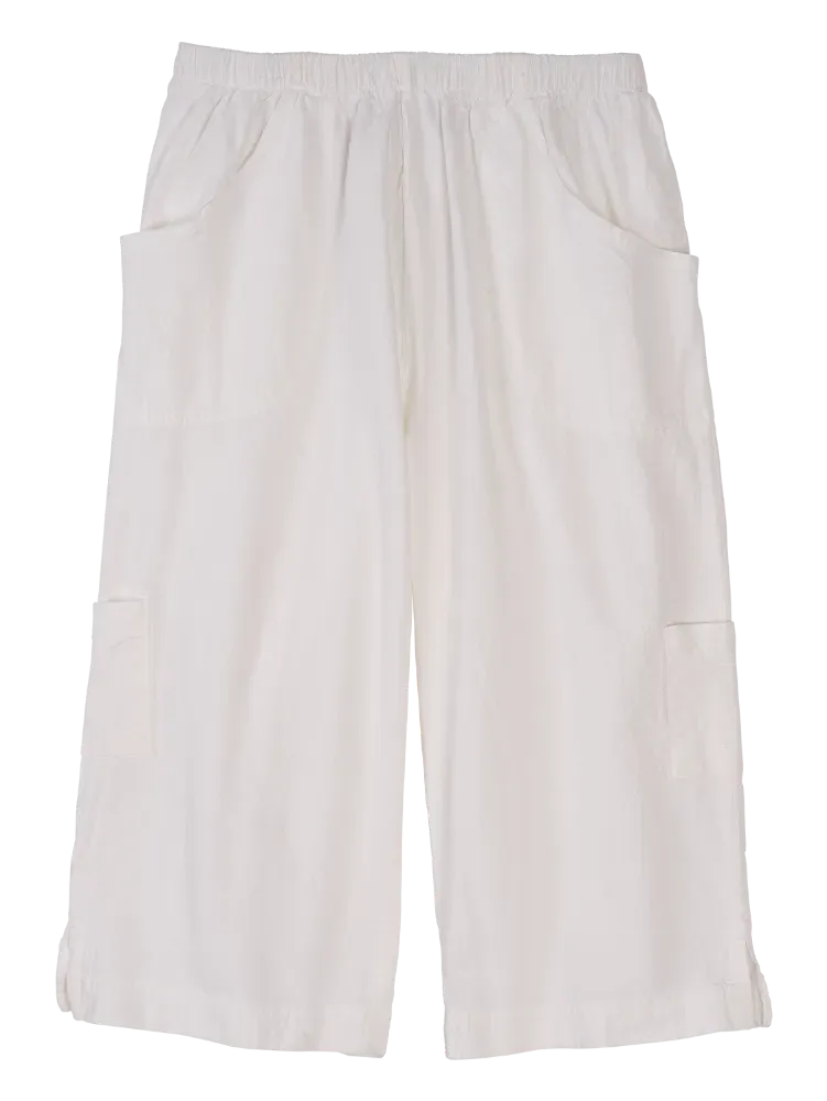 Women's Crinkle Cotton Bermuda Shorts
