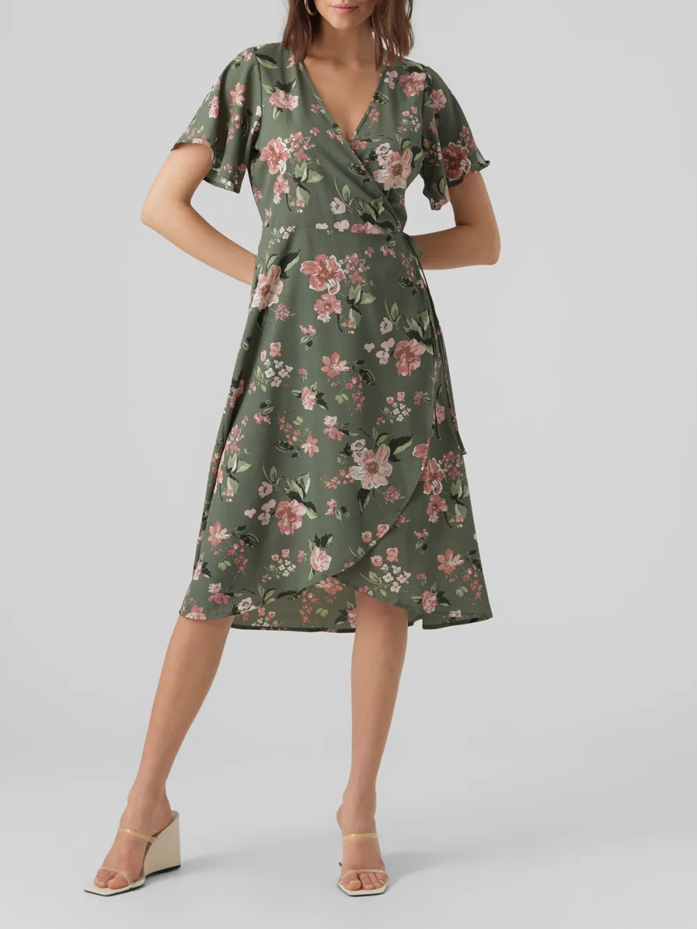V-neck Casual Style Dress